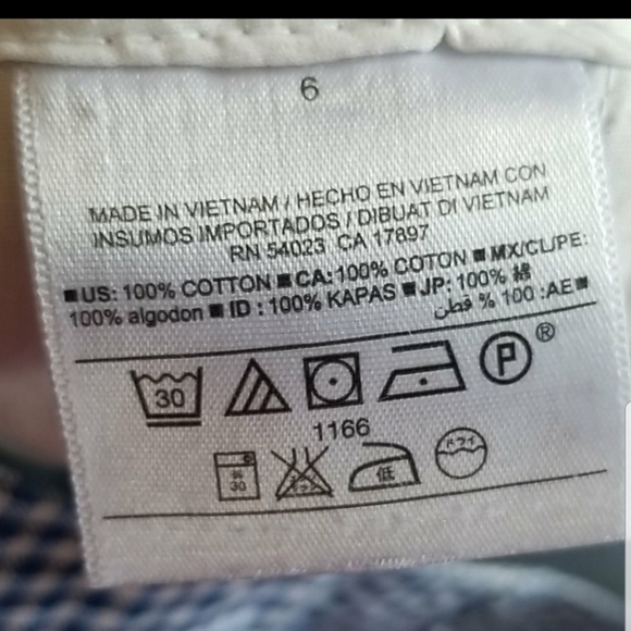 Old Navy Preppy Pinup Cotton blue gingham shorts size 6 - Picture 8 of 9